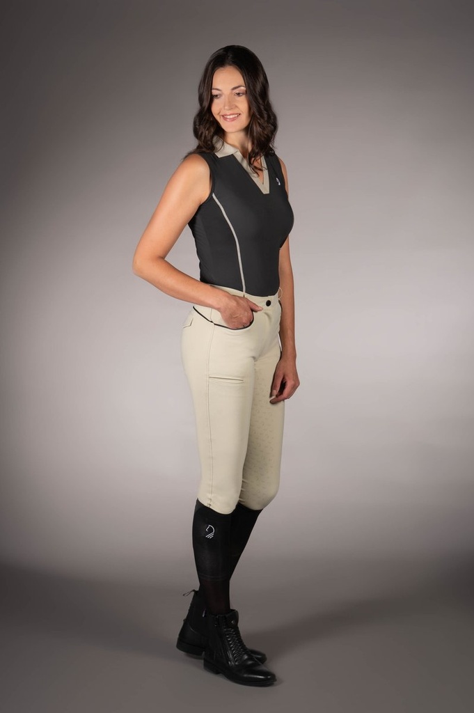 Polo -Limone- sans manches - Noir (5)