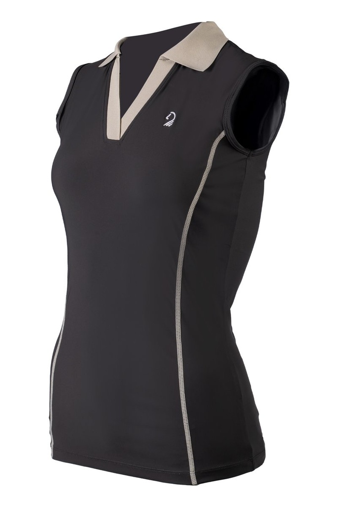 Polo -Limone- sans manches - Noir (7)