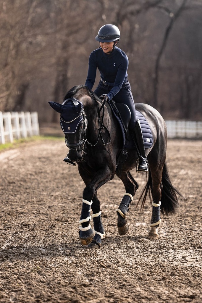 Polo à manches longues -Arezzo - Bleu foncé (10)