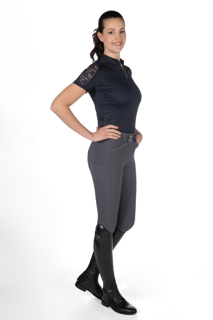 Shirt fonctionnel -Nelly- manc - Bleu foncé (7)