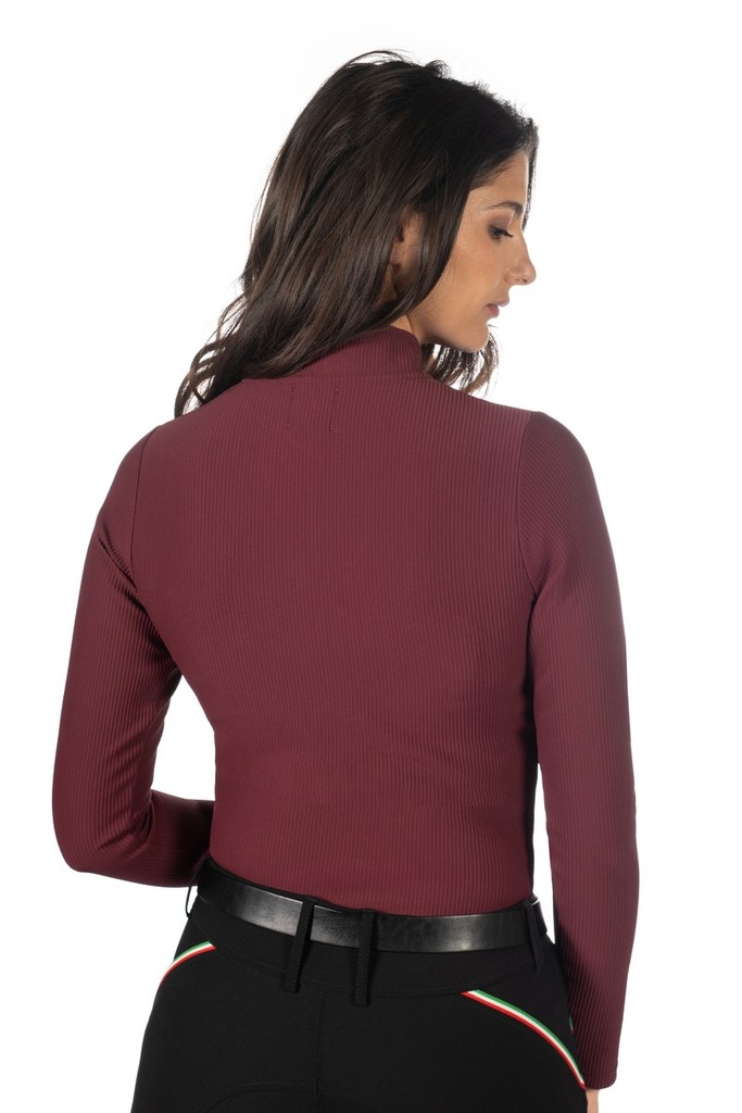 Shirt fonctionnel -Livigno Rib - Bordeaux (4)