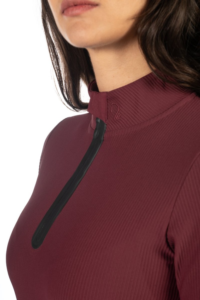 Shirt fonctionnel -Livigno Rib - Bordeaux (12)