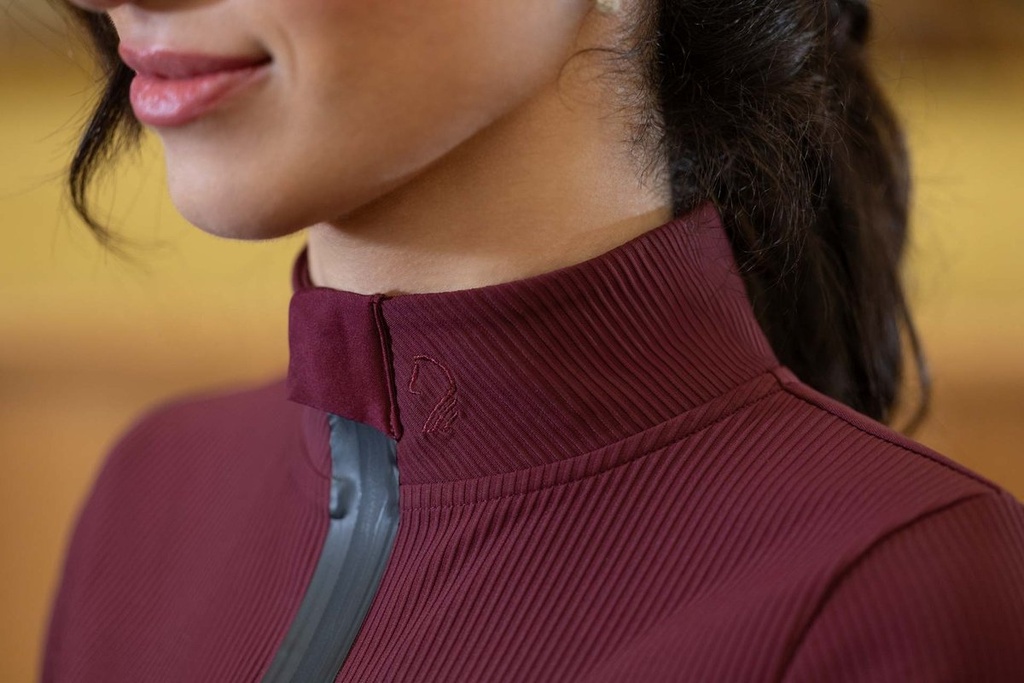 Shirt fonctionnel -Livigno Rib - Bordeaux (19)