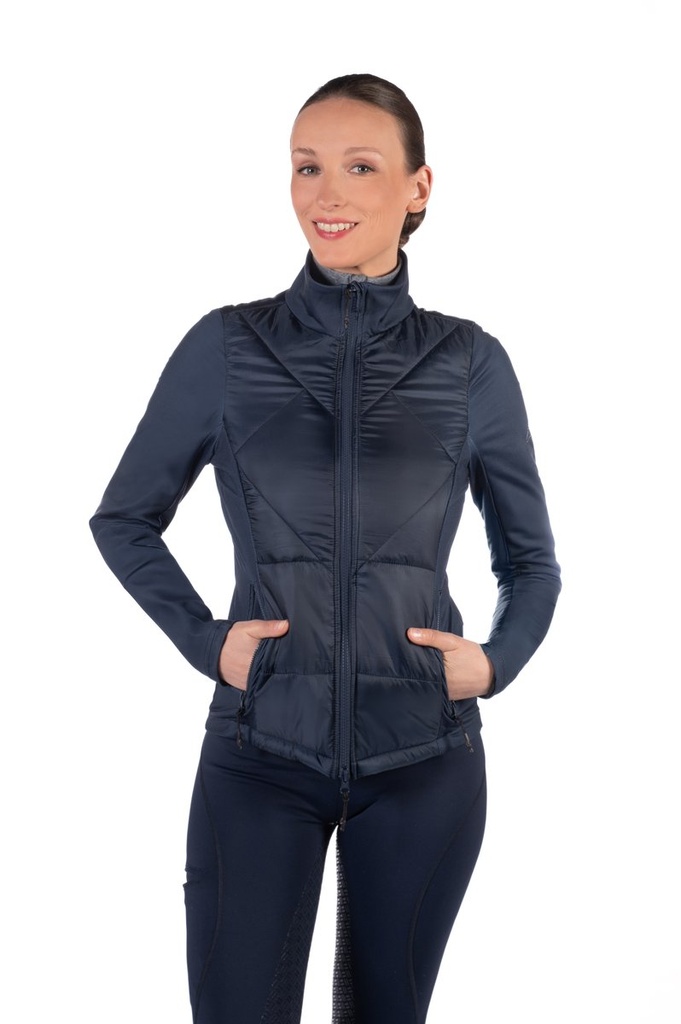 Vest en jersey/nylon -Prag II- - Bleu foncé (2)