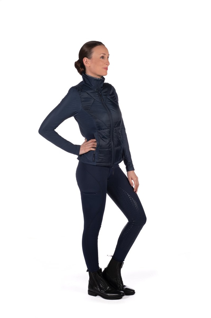 Vest en jersey/nylon -Prag II- - Bleu foncé (5)