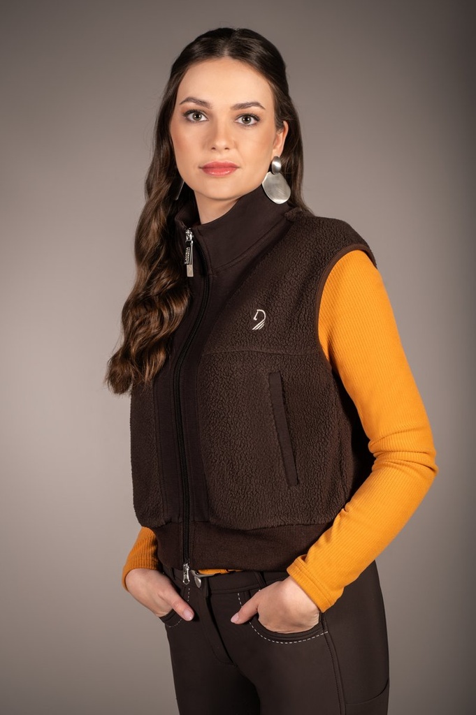 Gilet -Arezzo Teddy- - Marron foncé (3)