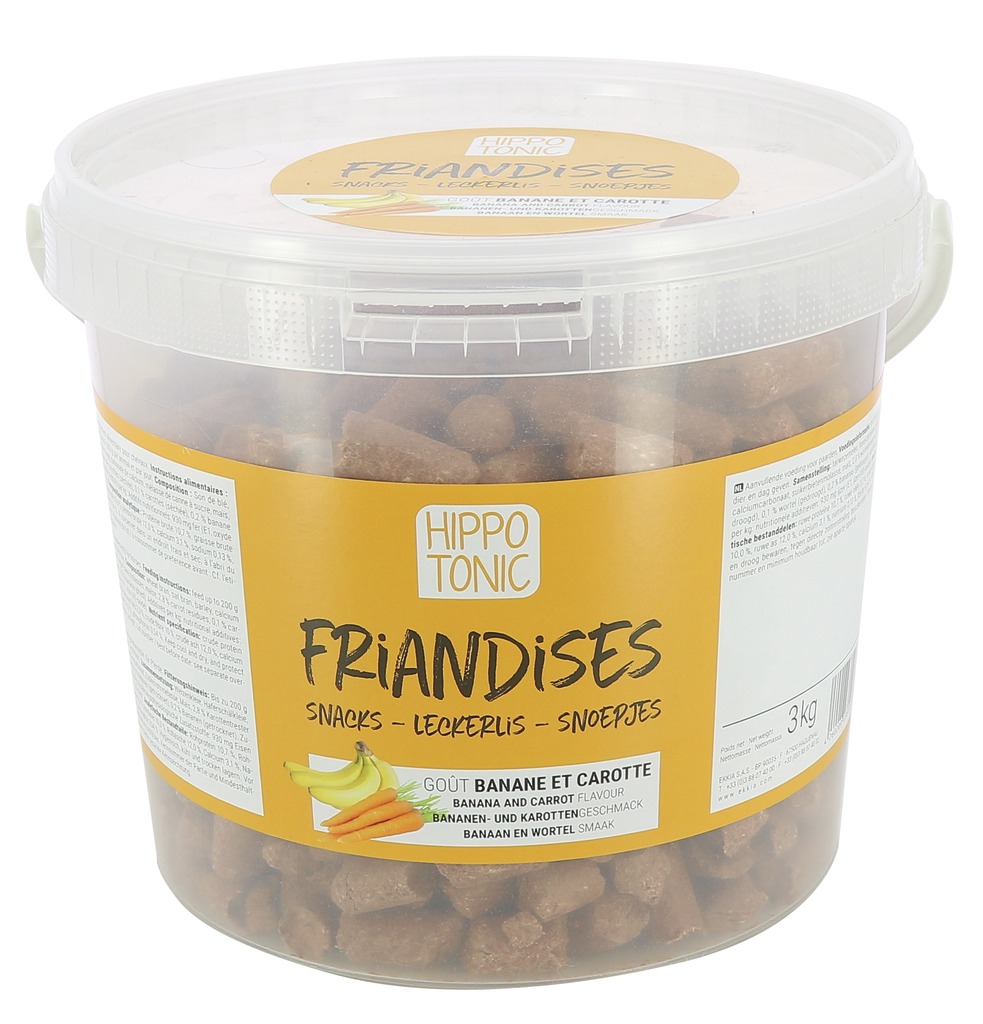 HIPPOTONIC Bonbons pour chevaux, goût banane et carotte