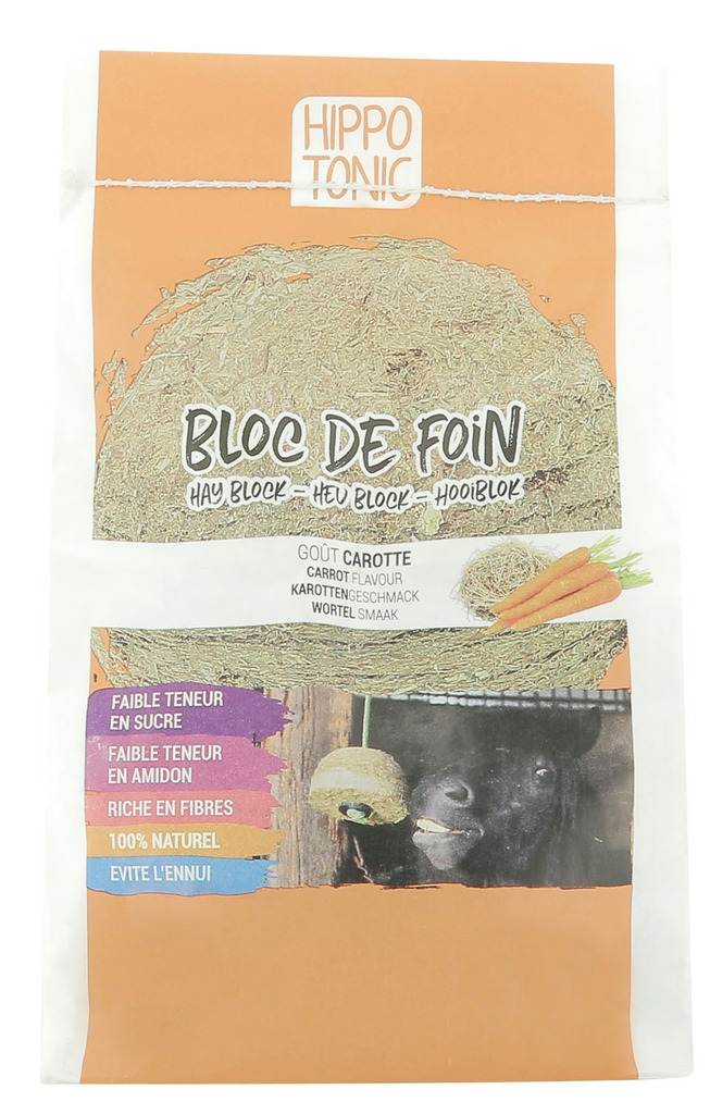 Bloc de foin HIPPOTONIC saveur carotte