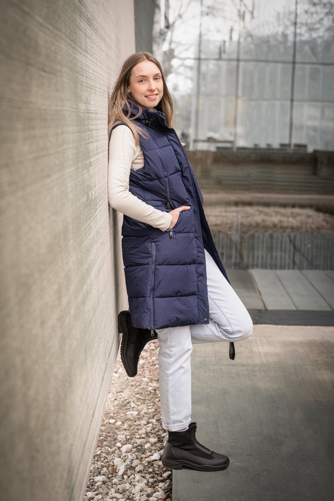 Gilet long -Misty- - Bleu foncé (2)