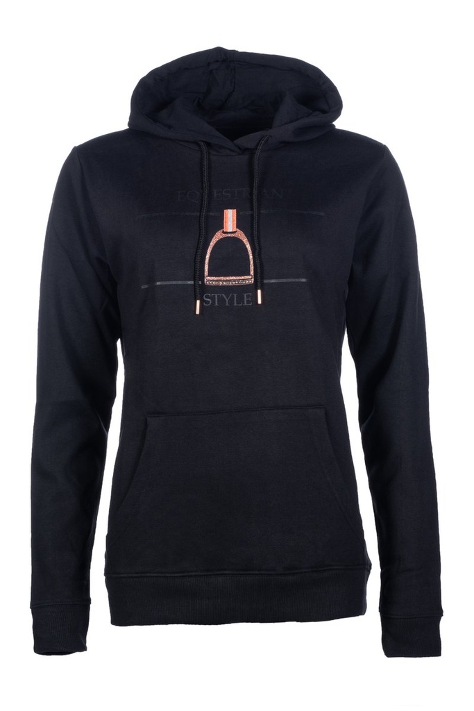 Hoody -Equine Sports- Style - Noir/or rose