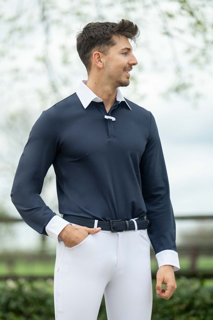 Polo de concours hommes -Davie - Bleu foncé (3)