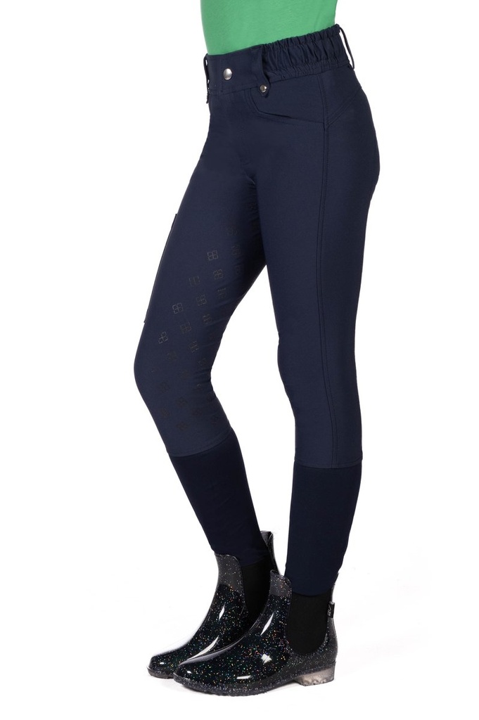 Pantalon -Maui- fond 1/1 en si - Bleu foncé (2)