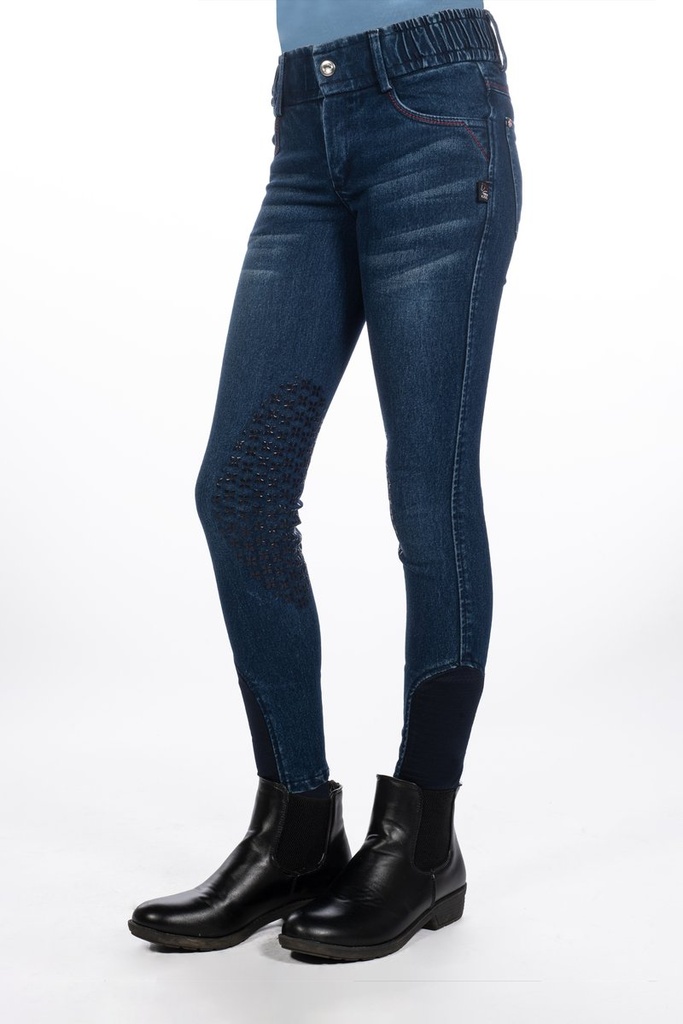 Pantalon -Aymee Denim- basanes - Bleu foncé (2)