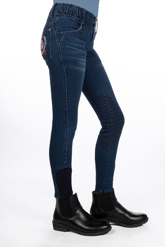 Pantalon -Aymee Denim- basanes - Bleu foncé (3)