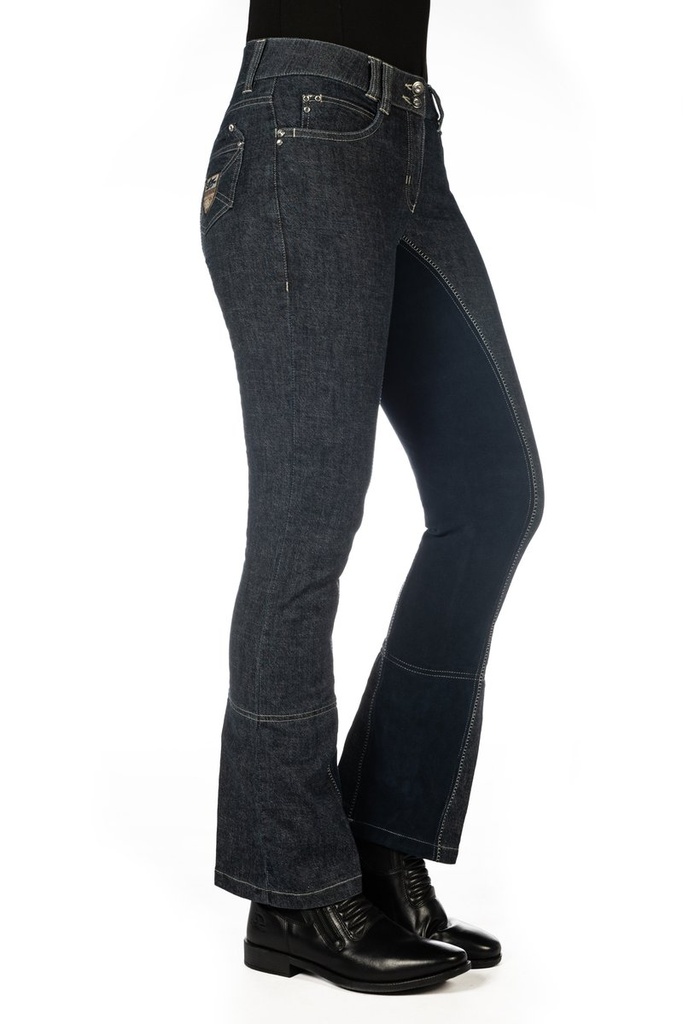Pantalon Jodhpur -Miss Blink-, - Bleu jeans/bleu foncé (2)