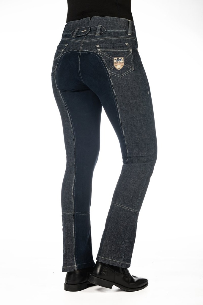 Pantalon Jodhpur -Miss Blink-, - Bleu jeans/bleu foncé (4)