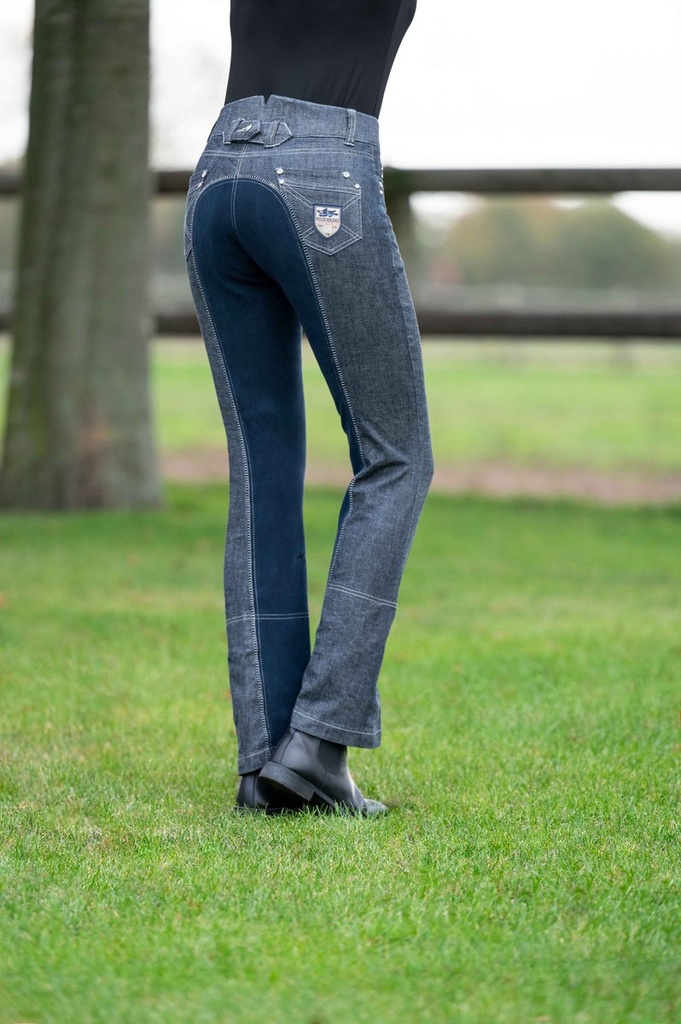Pantalon Jodhpur -Miss Blink-, - Bleu jeans/bleu foncé (11)