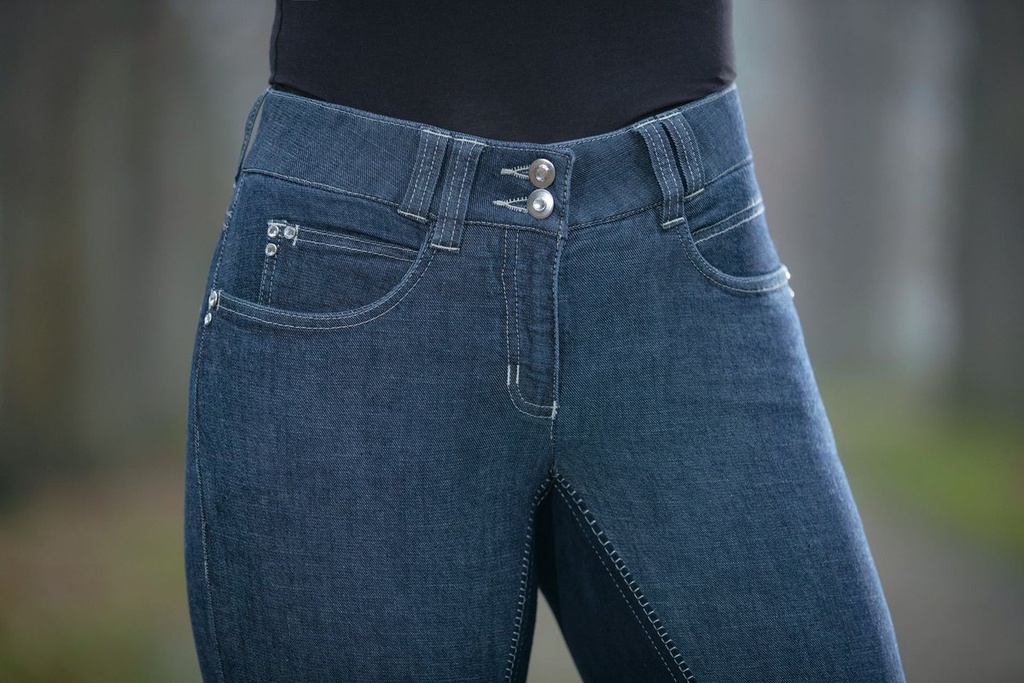 Pantalon Jodhpur -Miss Blink-, - Bleu jeans/bleu foncé (12)