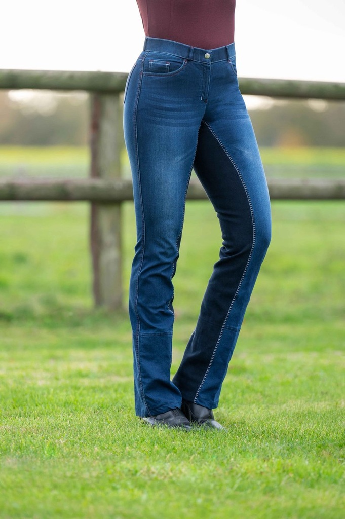 Pantalon Jodhpur -Summer Denim - Bleu jeans/bleu foncé (5)