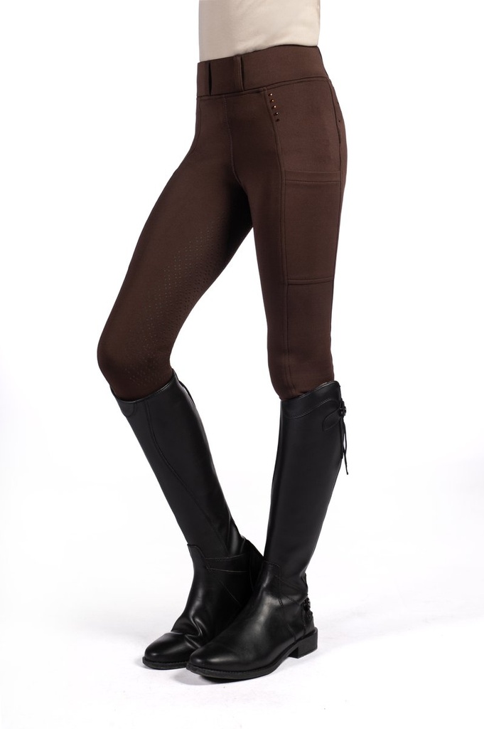 Leggings -Lana II- Style fond  - Marron foncé (3)
