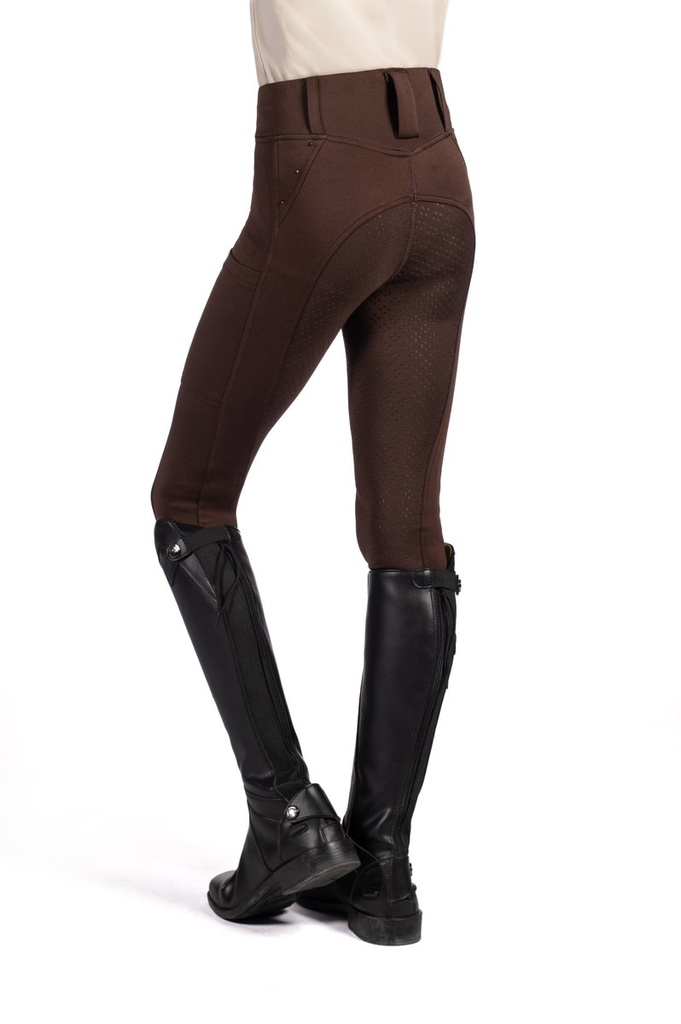 Leggings -Lana II- Style fond  - Marron foncé (4)