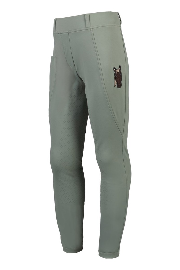 Leggings -Mia- fond 1/1 en sil - Sauge (9)