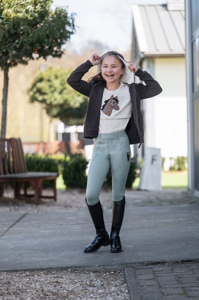 Leggings -Mia- fond 1/1 en sil - Sauge (11)