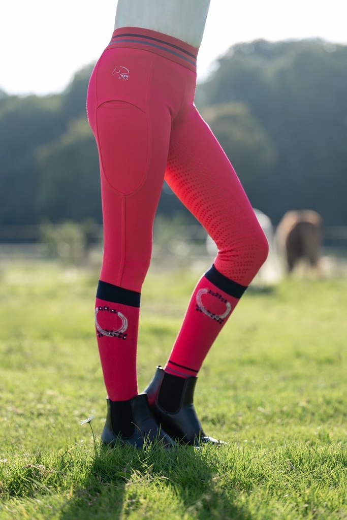 Leggings -Aymee- fond 1/1 en s - Rose (7)