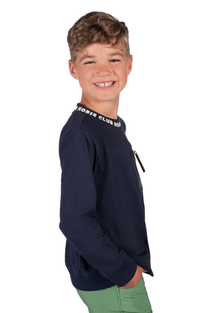 Polo à manches longues -Maui- - Bleu foncé (4)