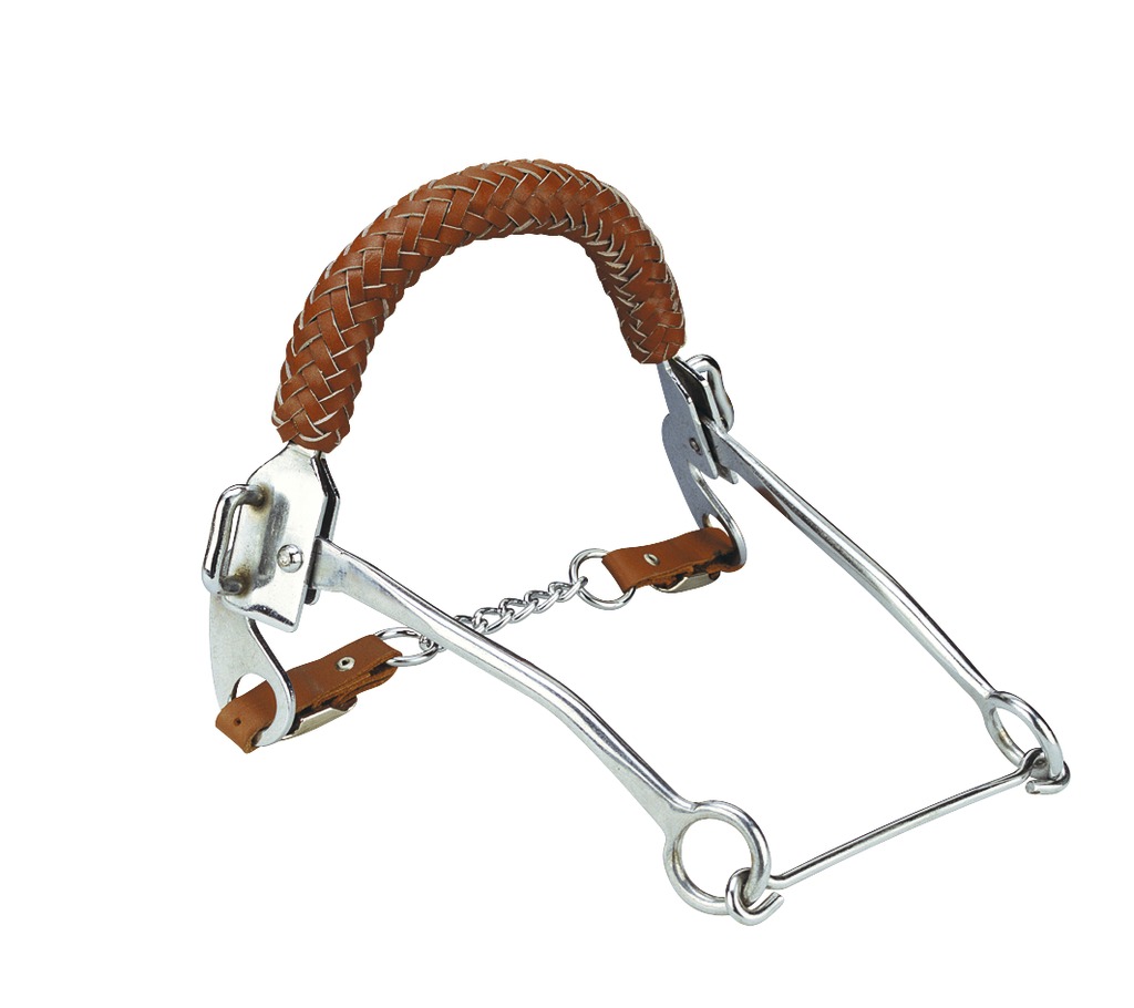 [607801] Hackamore FEELING muserolle en cuir tressé