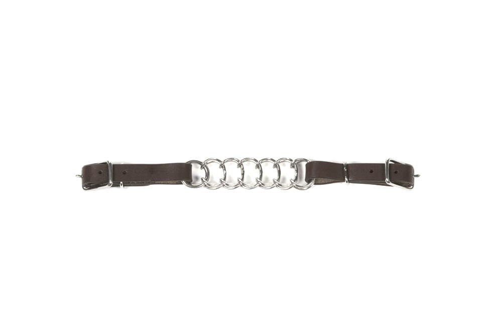 Gourmette METALAB attaches en cuir
