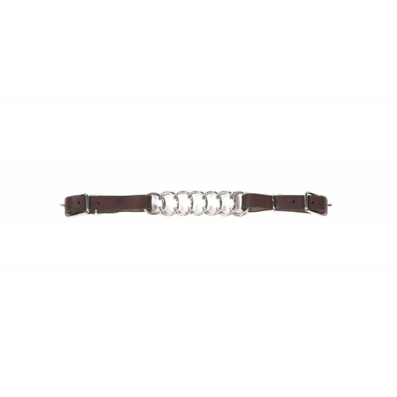 Gourmette METALAB attaches en cuir