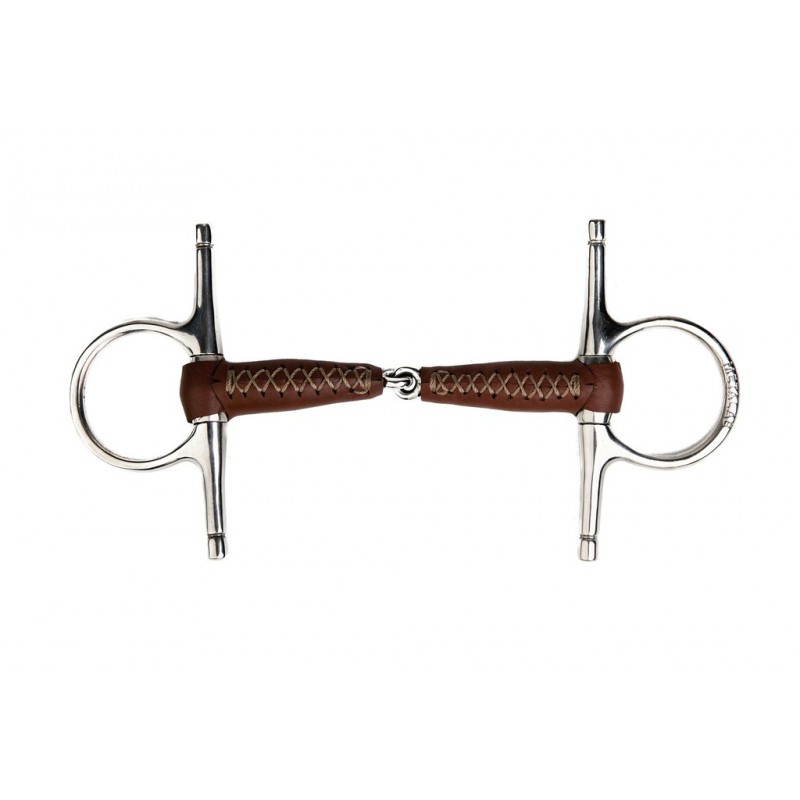 [590060125] Mors à aiguilles METALAB "Pinchless" gainé cuir, 20 mm (125mm)