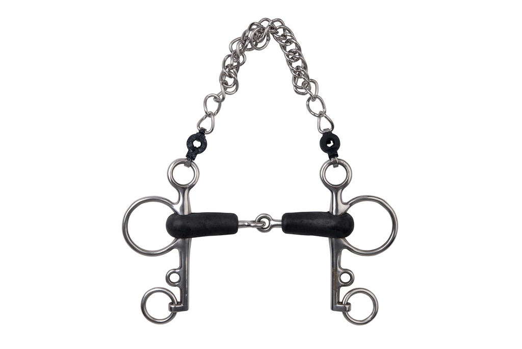 [590071125] Mors Pelham METALAB, caoutchouc brisé (125mm)