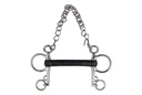 Mors Pelham METALAB, droit caoutchouc souple