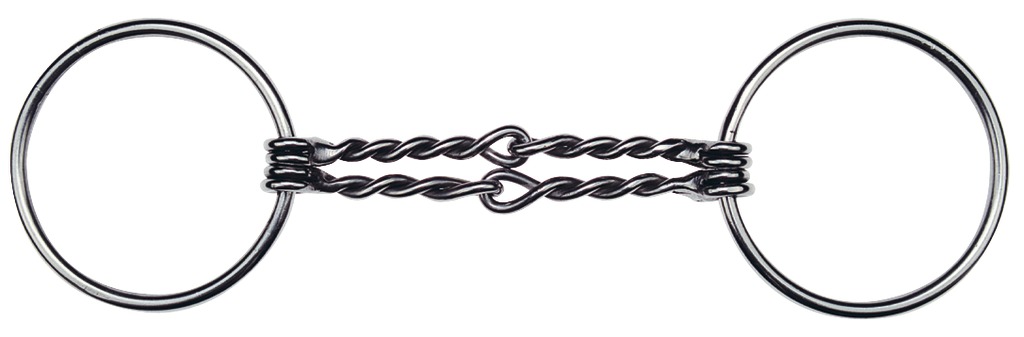 [600452125] Mors 2 anneaux FEELING doubles canons torsadés (125mm)