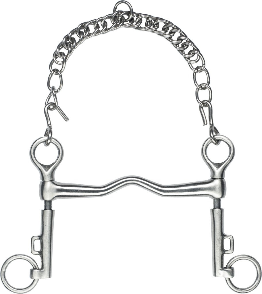 [603102125] Mors Saumur FEELING à pompe branches courtes inox satin (125mm)