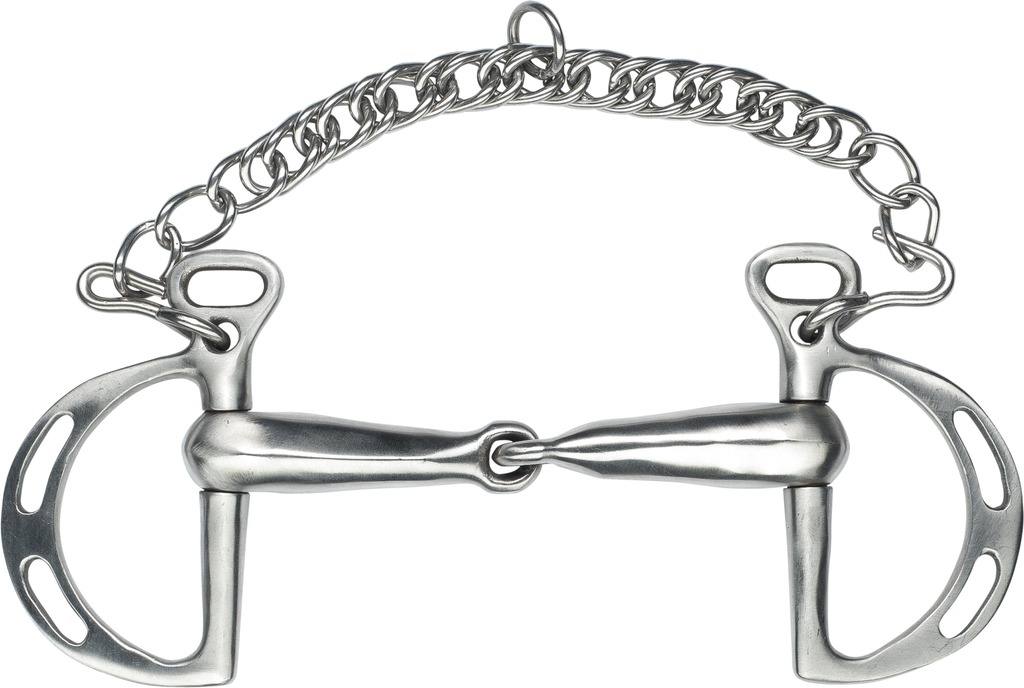 [606644125] Mors espagnol FEELING brisé, à passes inox satin (125mm)