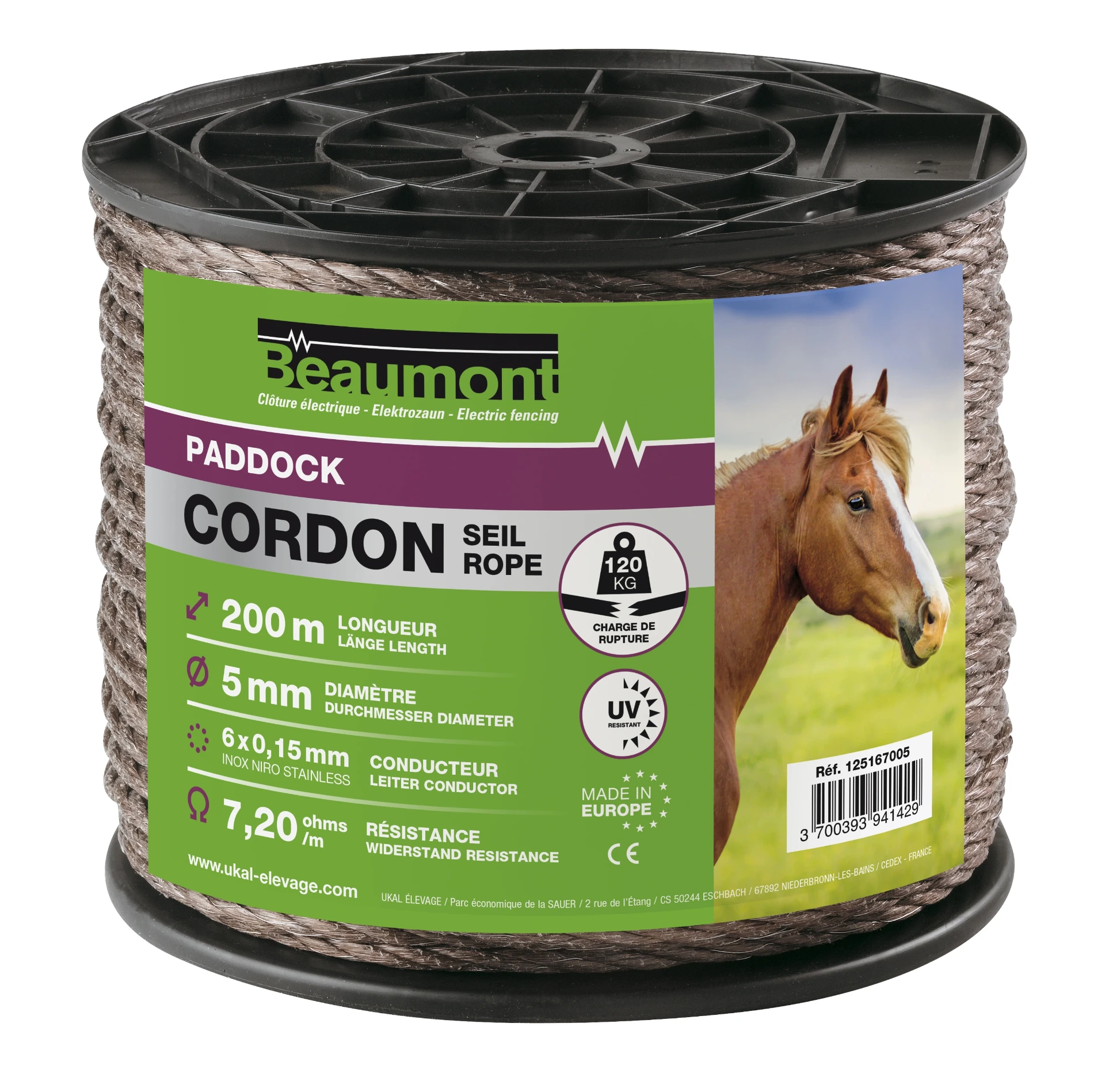 Cordon BEAUMONT - Paddock 5 mm