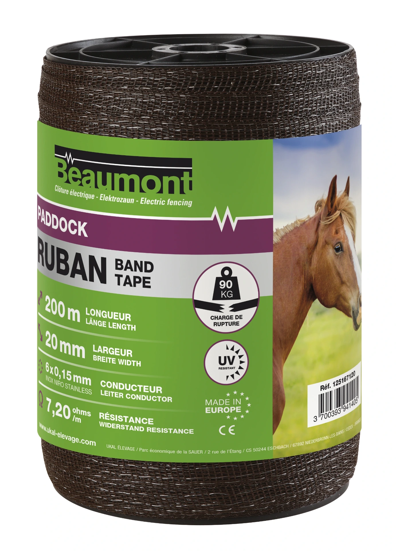 [703167120] Ruban BEAUMONT - Paddock 20 mm