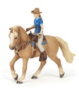 Cheval western et sa cavalière PAPO