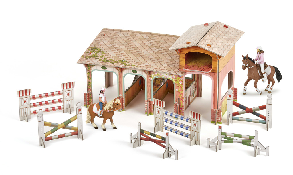 Le poney club PAPO, avec 4 figurines
