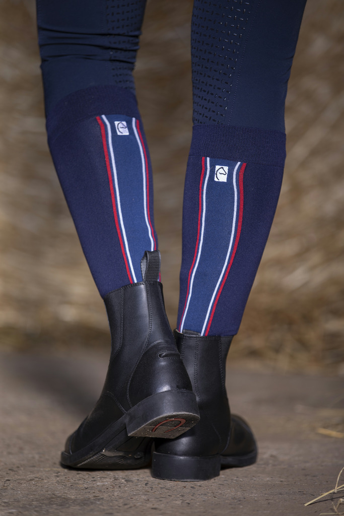 [986413007] Chaussettes EQUITHÈME "Classic" bleu-blanc-rouge (35-38)