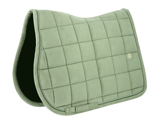 [204740019] Tapis de selle EQUITHÈME "Suède" (Bleu denim)