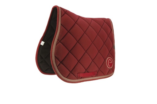 [204770033] Tapis de selle EQUITHÈME "Badge" (Bordeaux)