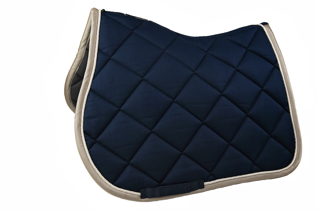 [220005007] Tapis de selle LAMI-CELL "Elegance" (Marine/Champagne)