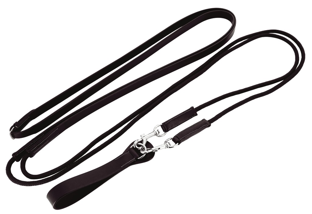 [305063318] Rênes allemande cuir/corde NORTON PRO (Havane)