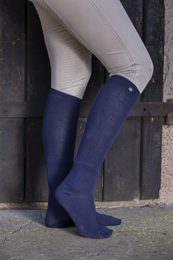 [986425007] Chaussettes EQUITHÈME "Strass" (Marine, 35-38)