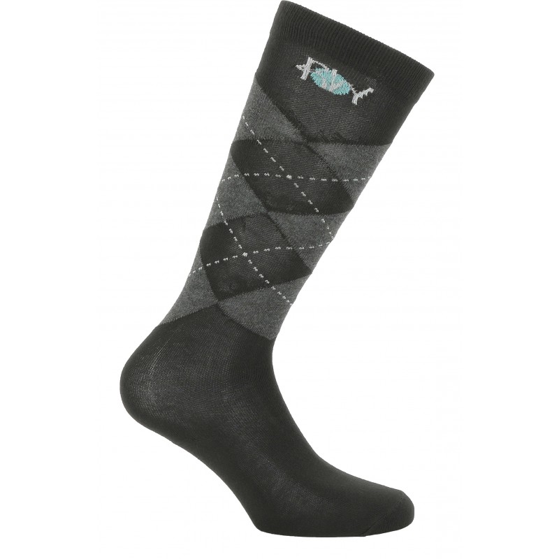[986355007] Chaussettes RIDING WORLD -Losange- (Marine, 31-34)