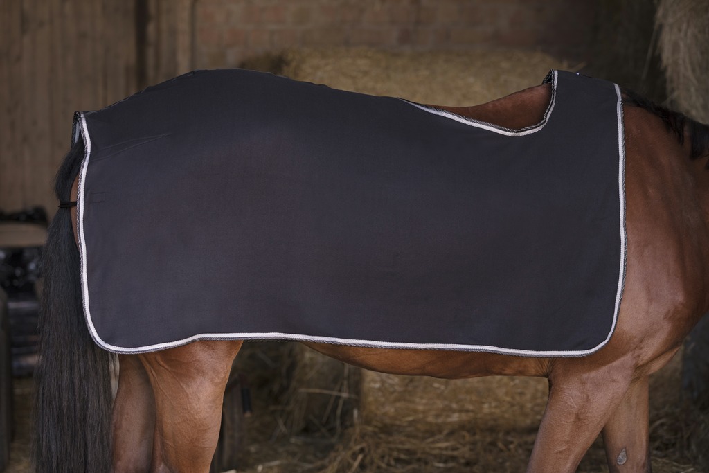 [400154725] RIDING WORLD Couvre-reins - Polaire (Marine/Bleu ciel, 125cm)